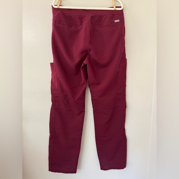Figs Axim Cargo Scrub Pants - Burgundy - XL      b - Picture 2 of 5